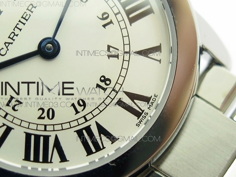 Ronde Solo de Cartier 29.5mm K11 1:1 Best Edition White Dial on SS Bracelet Ronda Quartz